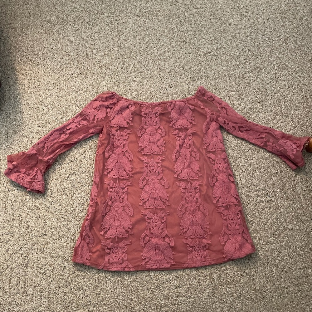 Charlotte Russe pink long sleeve dress/shirt